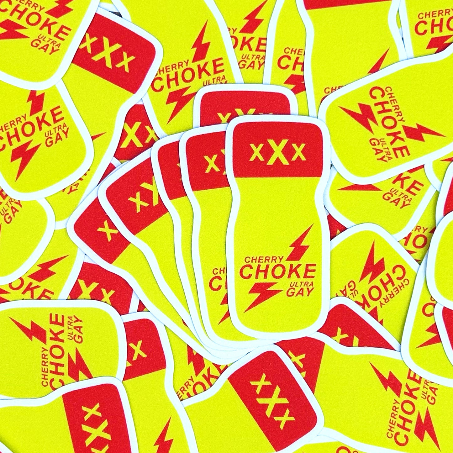 Cherrychoke Poppers Sticker