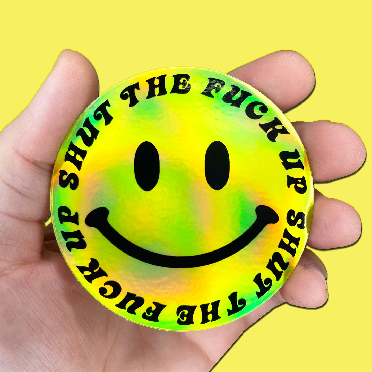 STFU Smiley Sticker