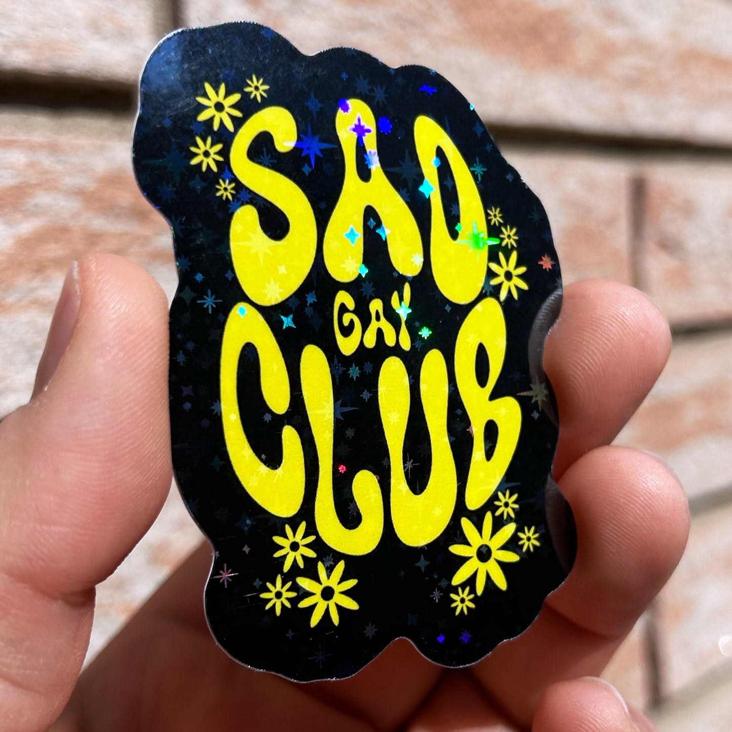 Sad Gay Club Daisy Sticker