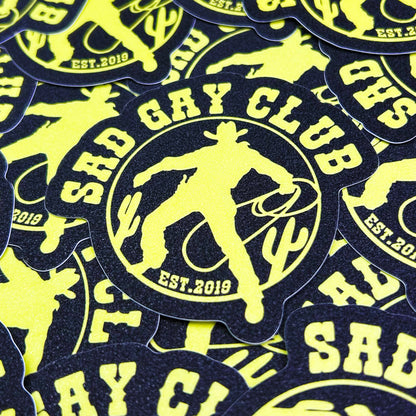 Sad Gay Club Cowboy Sand Glitter Sticker