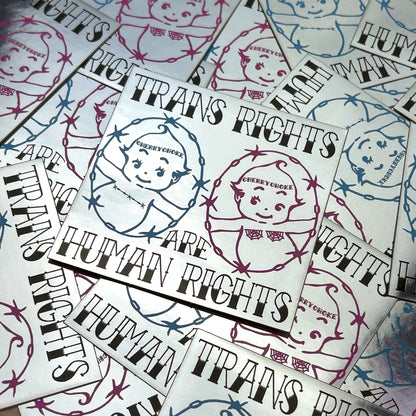 Trans Rights Are Human Rights Kewpie Sticker