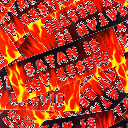 Satan Is My Bestie Bumper Sticker