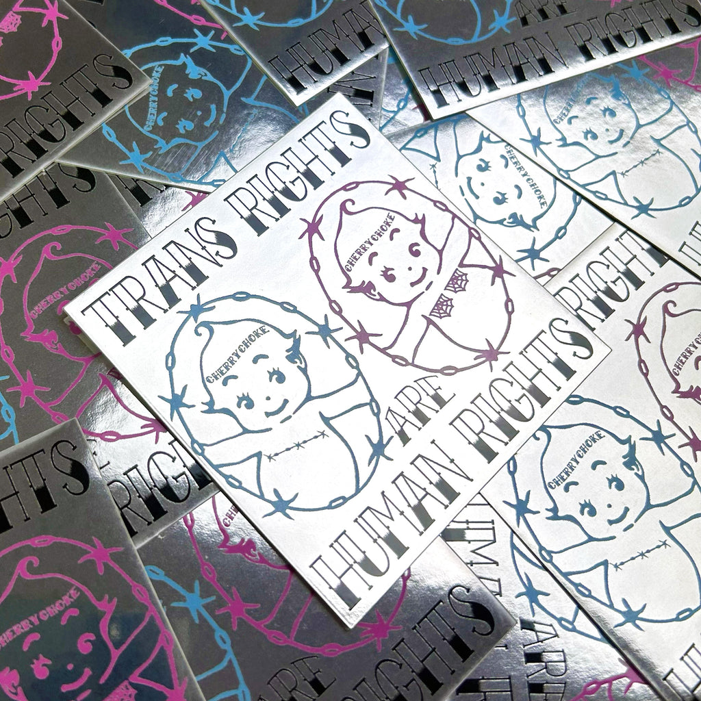 Trans Rights Are Human Rights Kewpie Sticker
