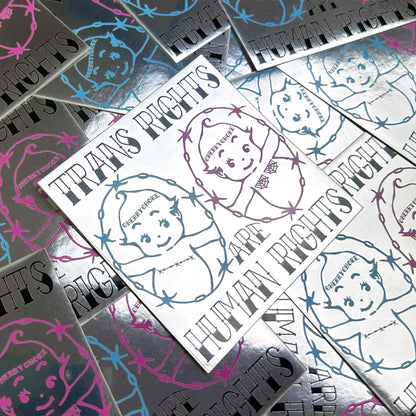 Trans Rights Are Human Rights Kewpie Sticker
