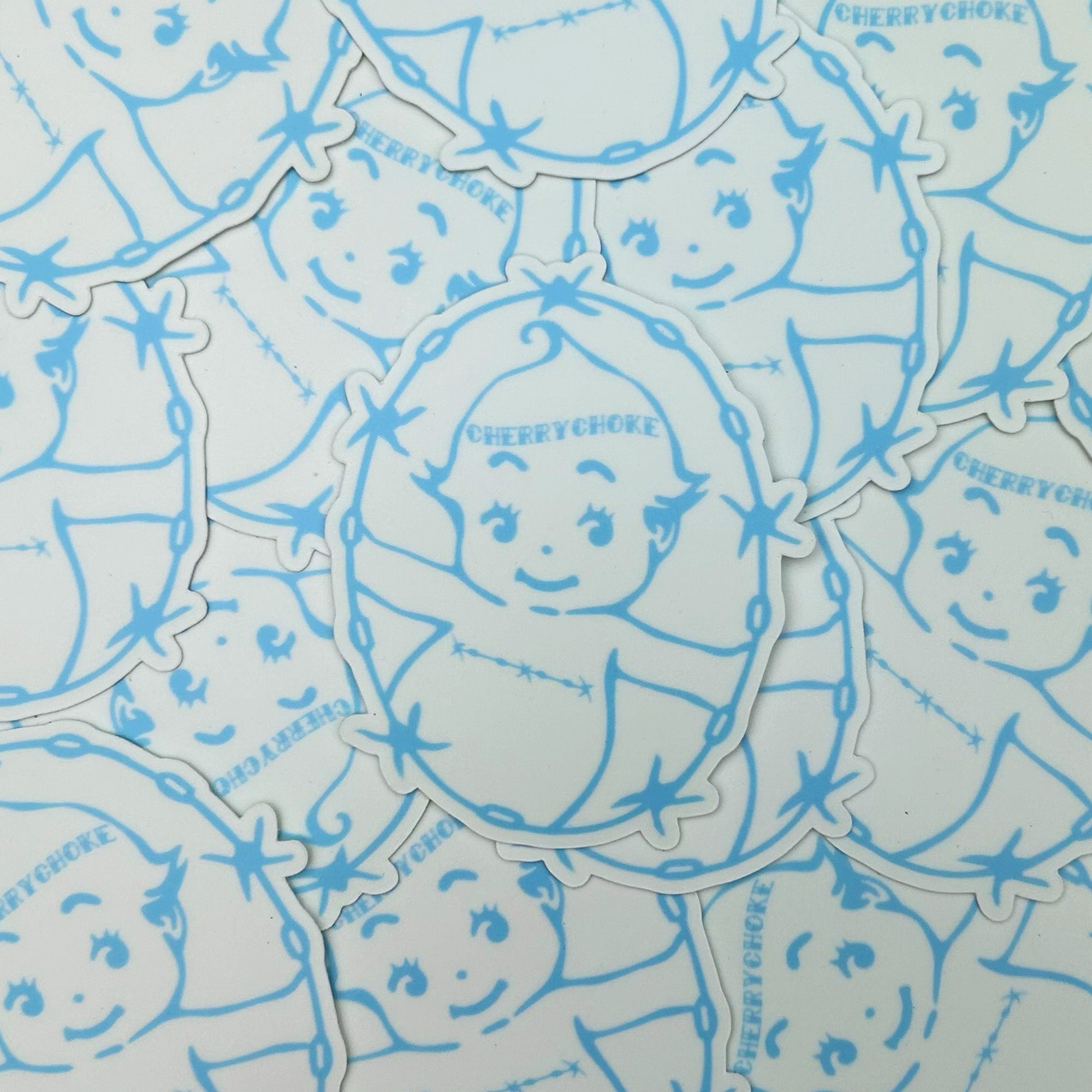 Trans Kewpie Glow Sticker
