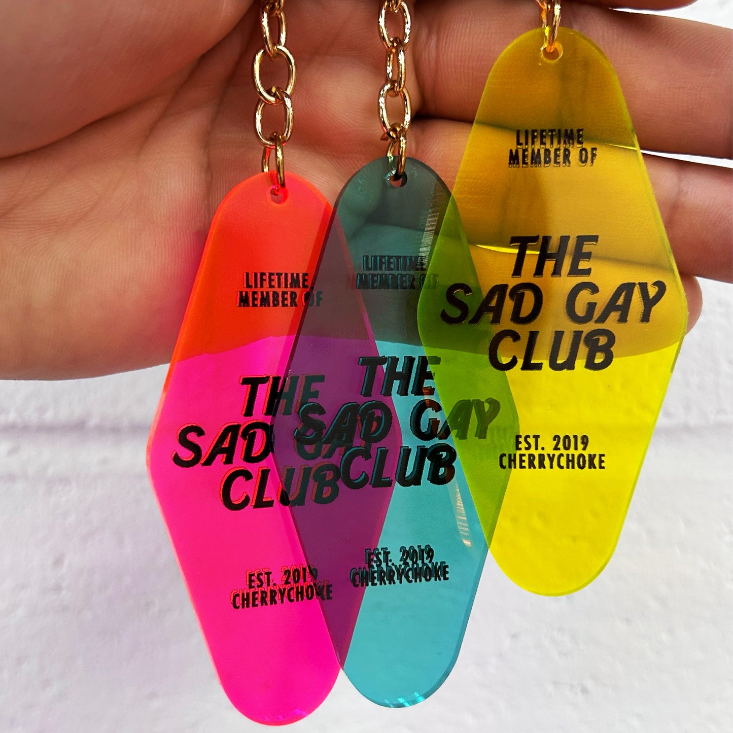 Sad Gay Club Motel Keychain