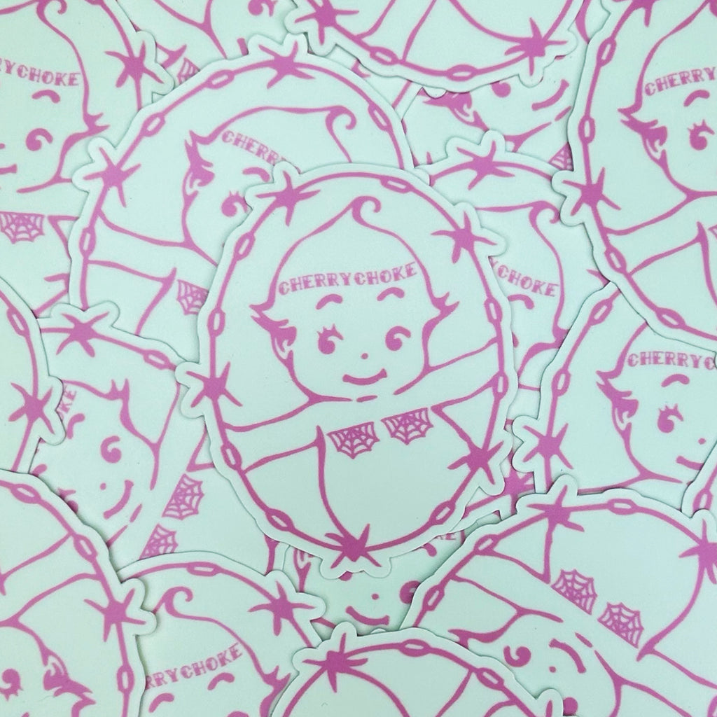 Trans Kewpie Glow Sticker