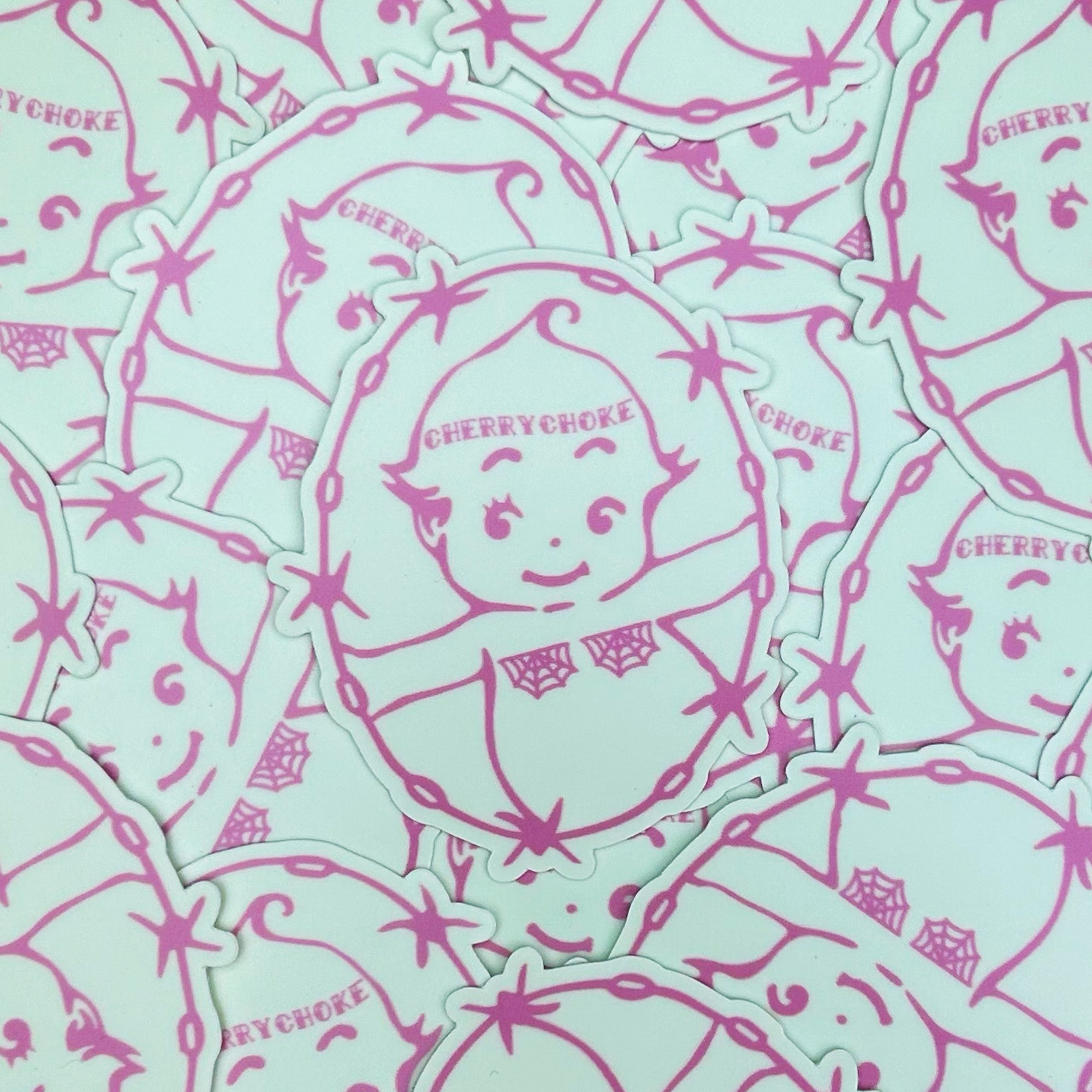 Trans Kewpie Glow Sticker