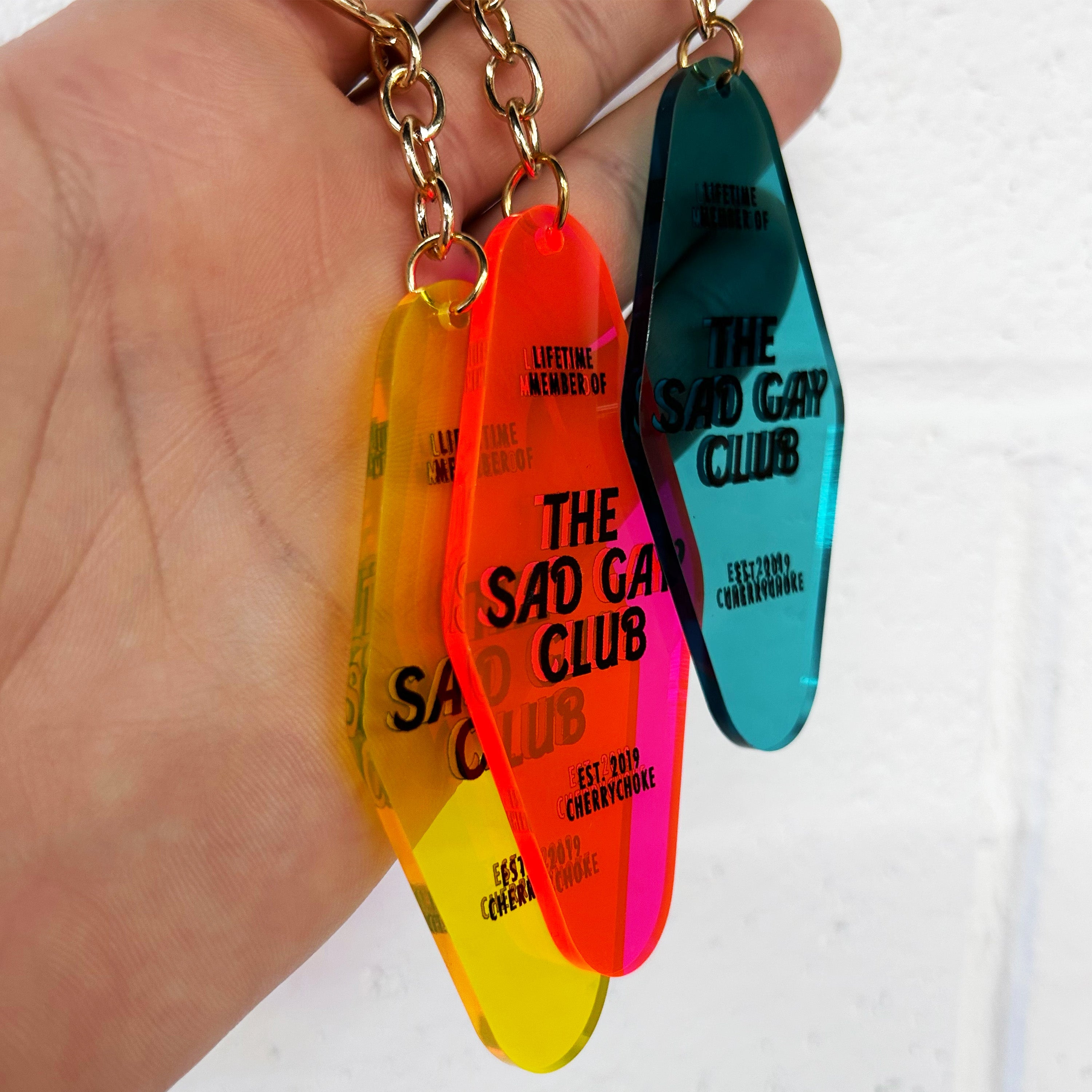 Sad Gay Club Motel Keychain