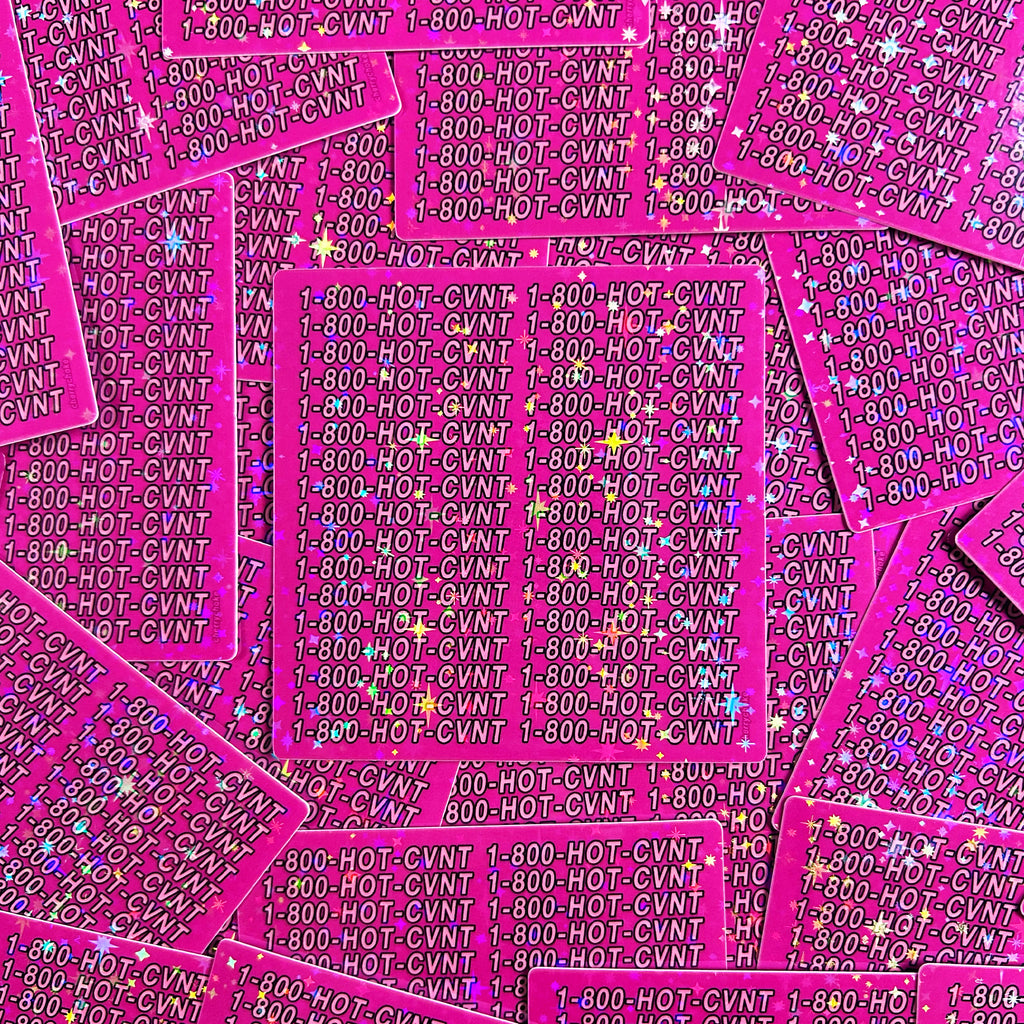 1-800-HOT-CVNT Sticker