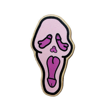 Ghostface D*ckface Wooden Pin