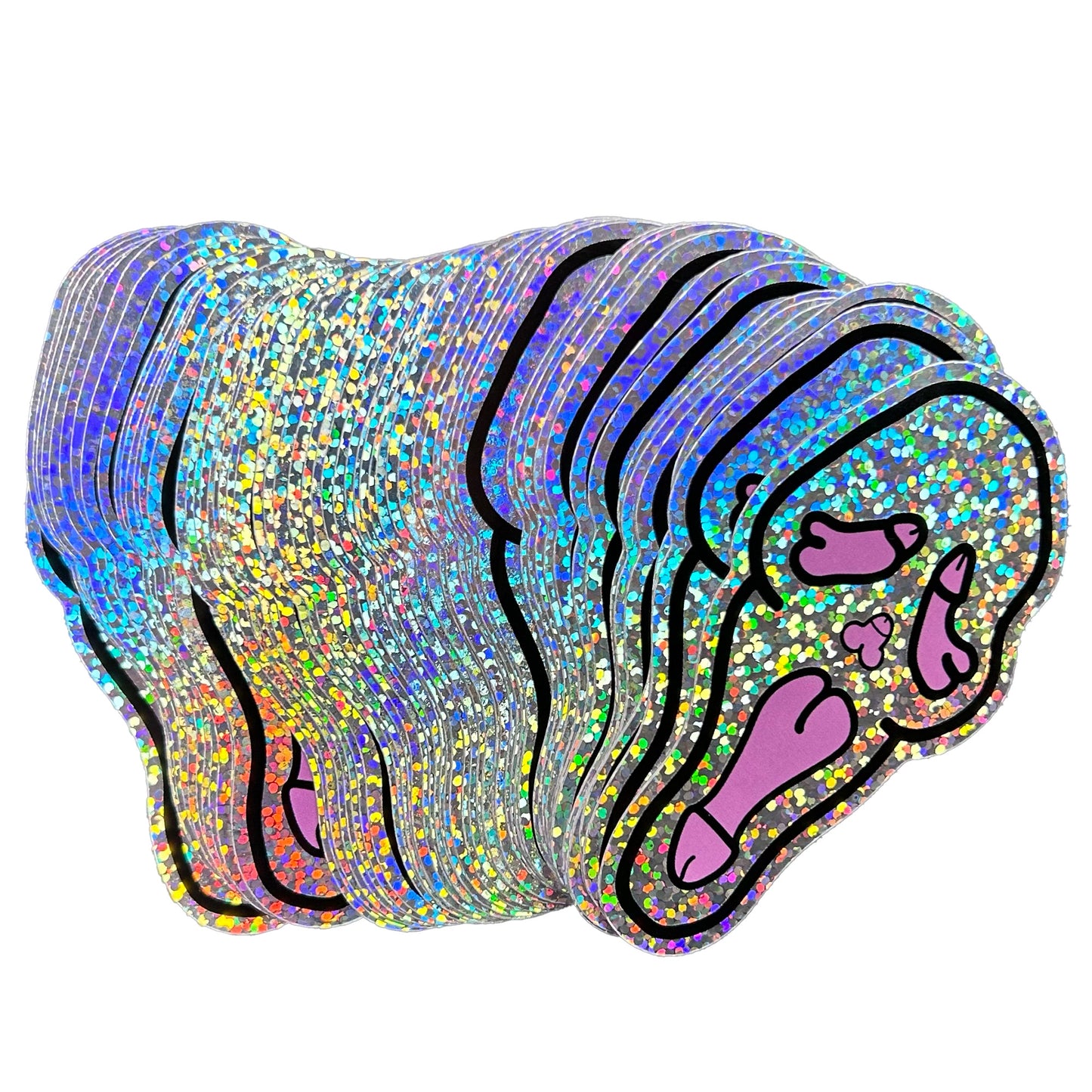 Ghostface D*ckface Glitter Sticker
