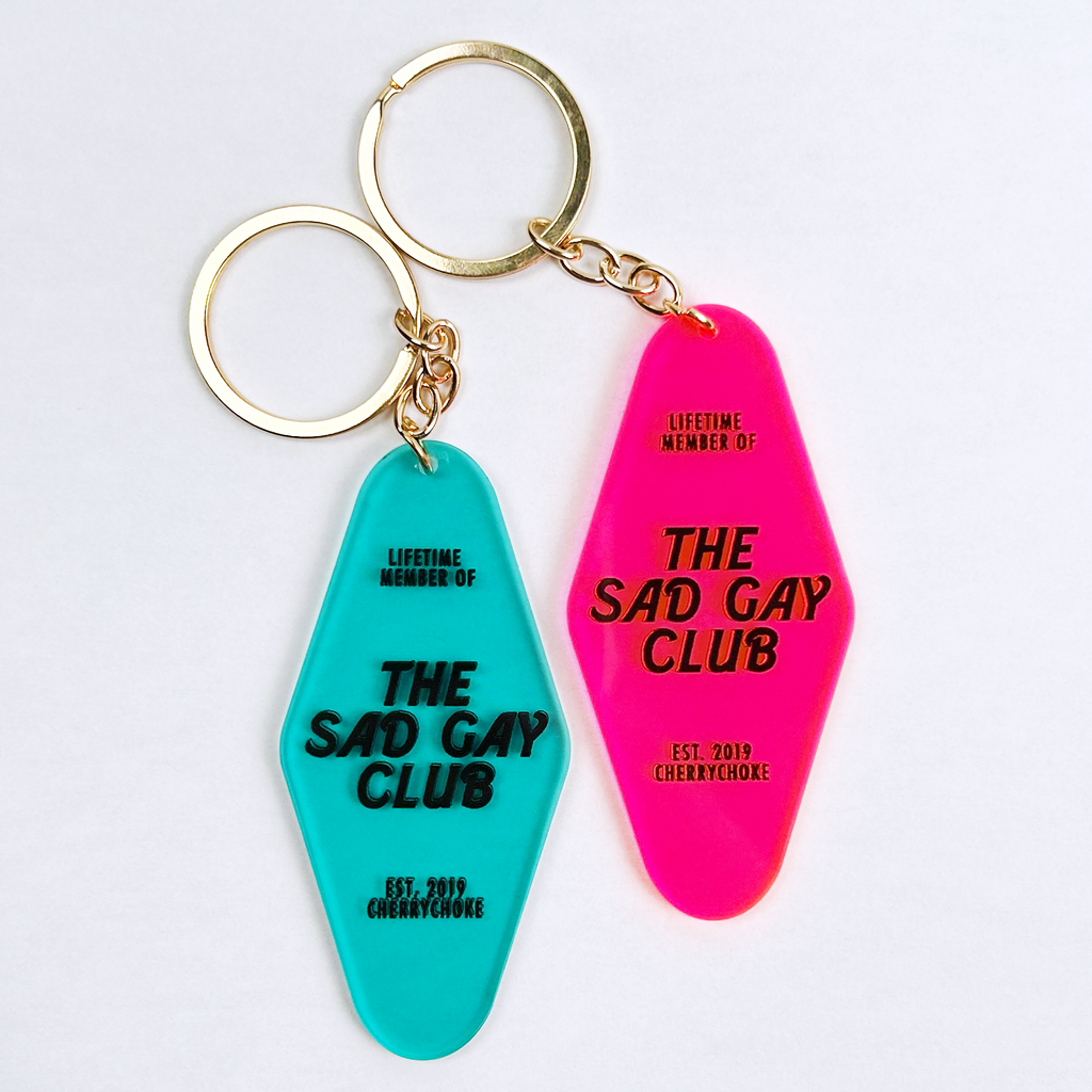 Sad Gay Club Motel Keychain