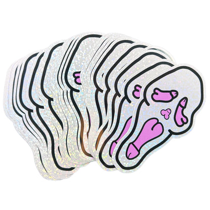 Ghostface D*ckface Glitter Sticker