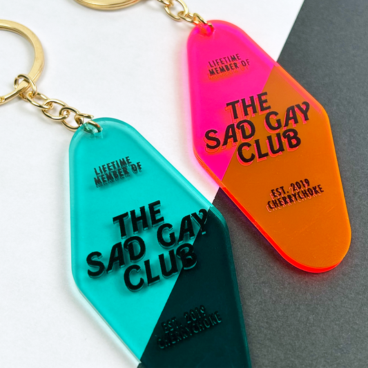 Sad Gay Club Motel Keychain
