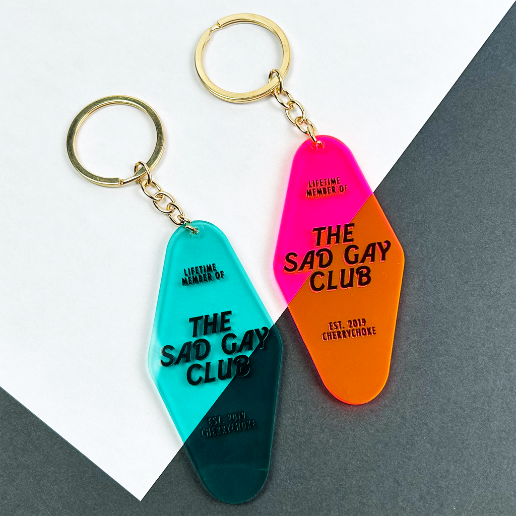 Sad Gay Club Motel Keychain