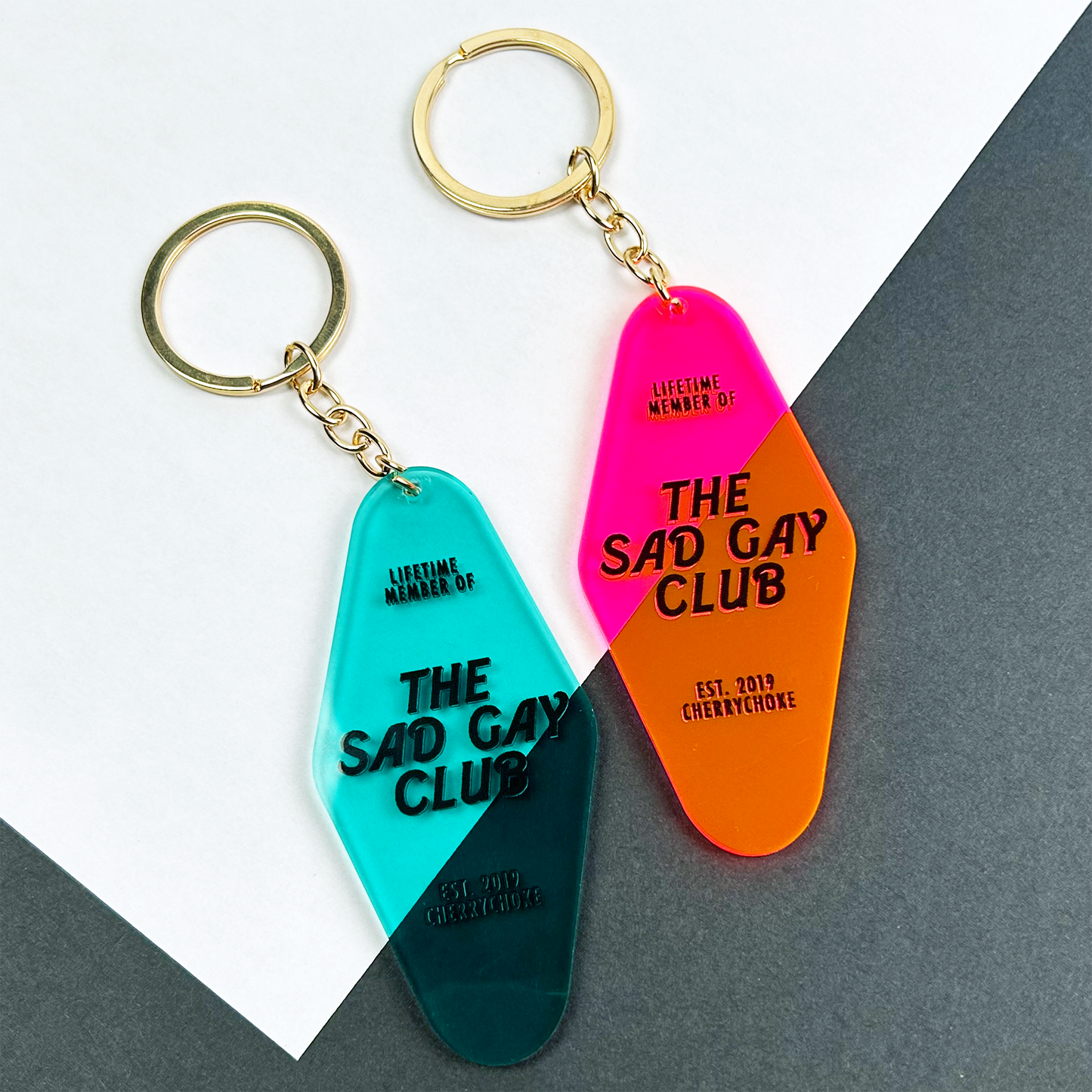 Sad Gay Club Motel Keychain