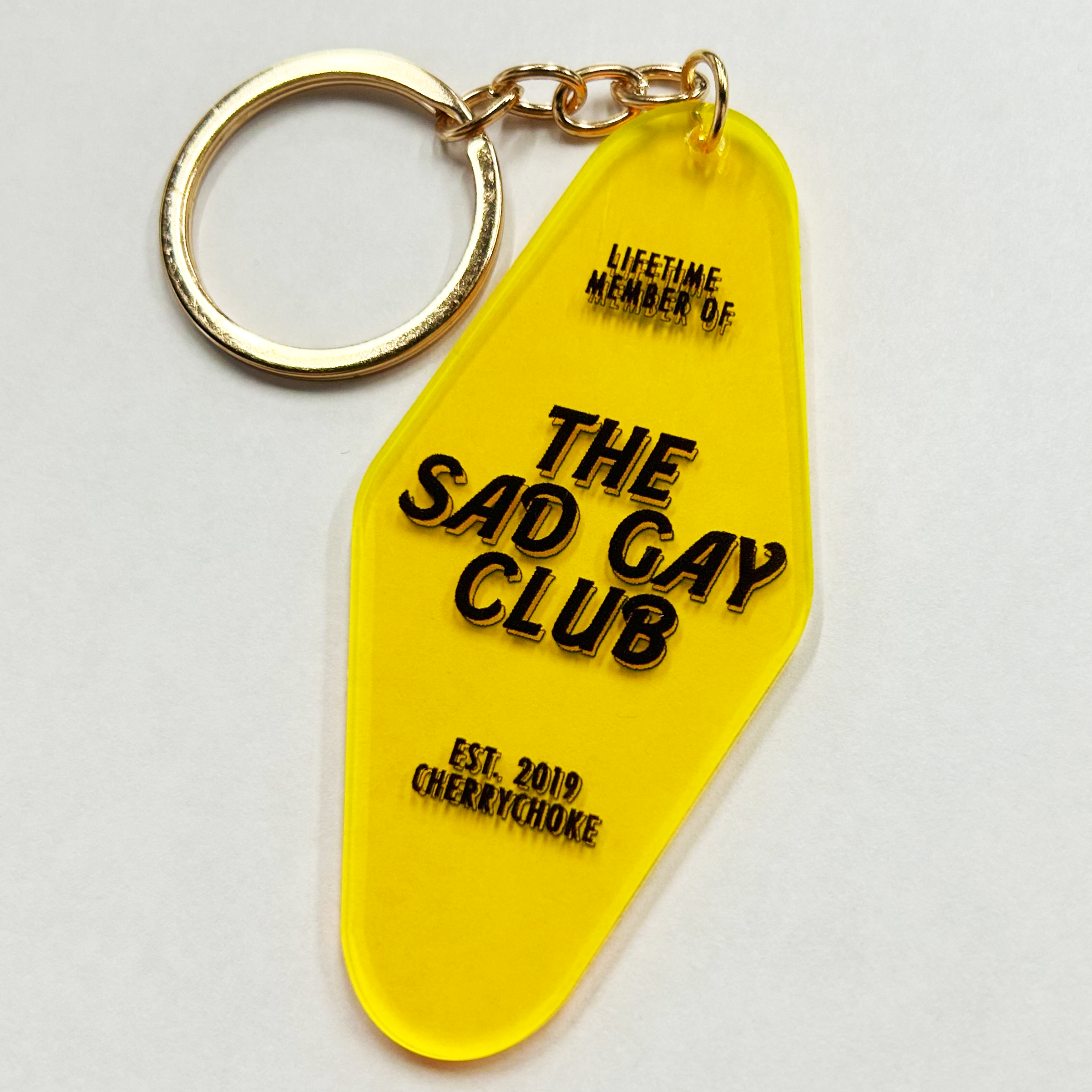 Sad Gay Club Motel Keychain