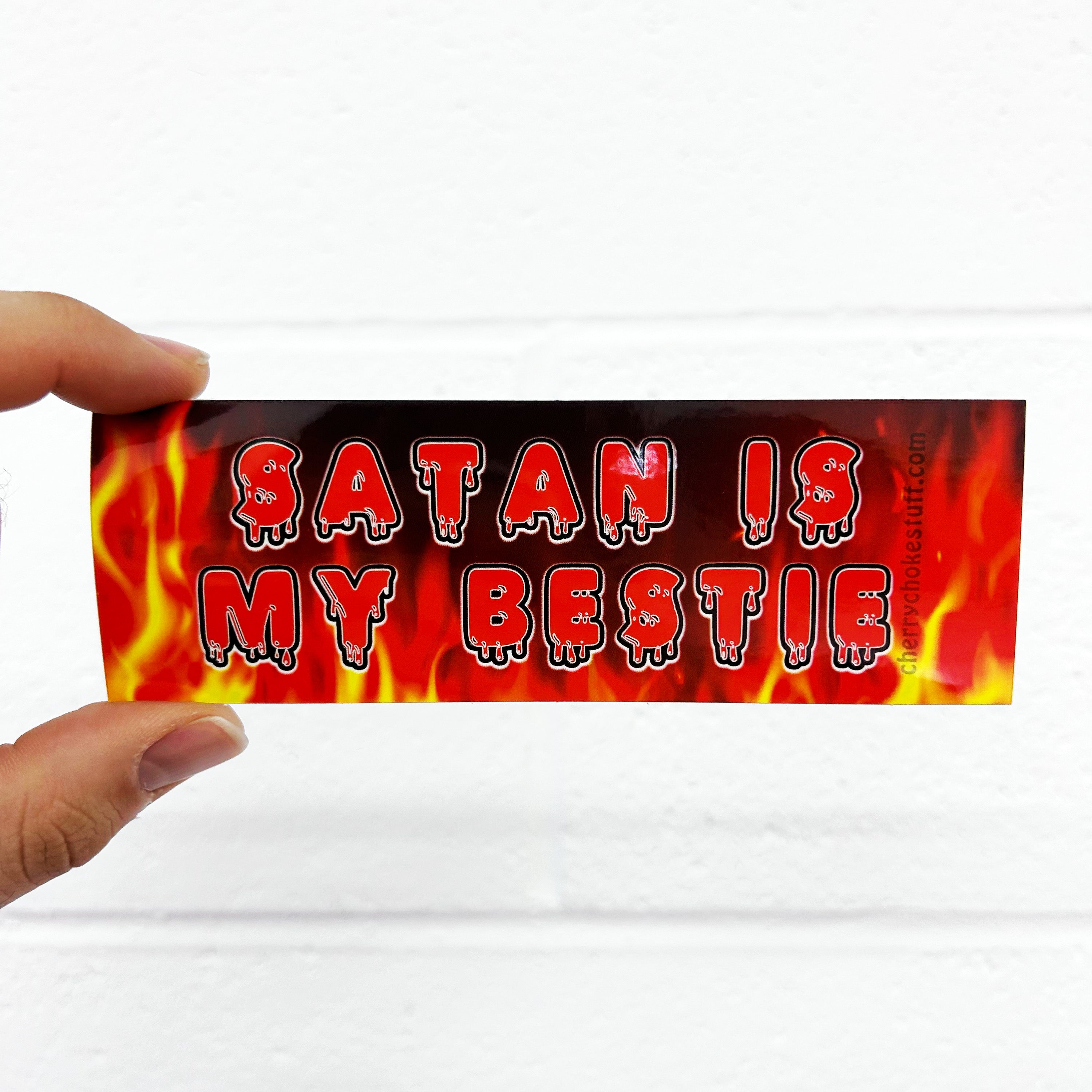 Satan Is My Bestie Bumper Sticker