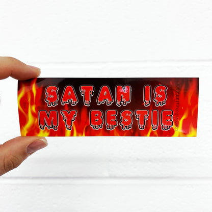 Satan Is My Bestie Bumper Sticker