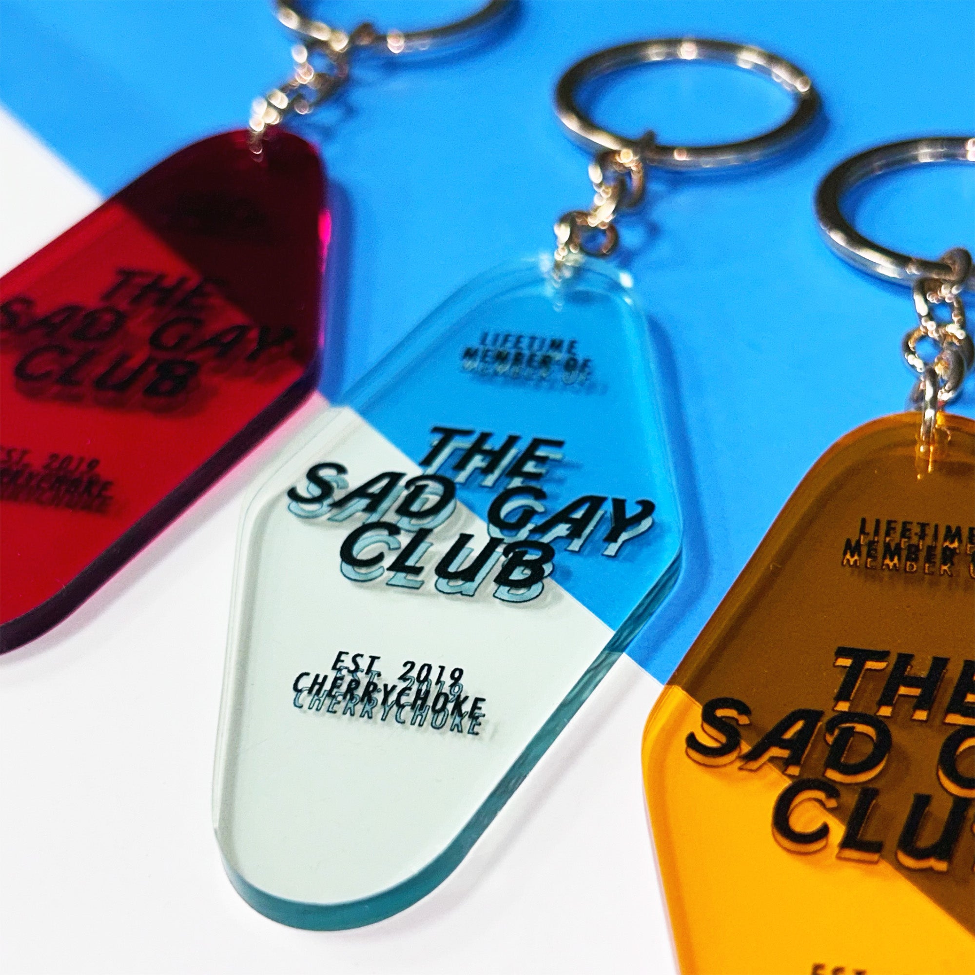 Sad Gay Club Motel Keychain