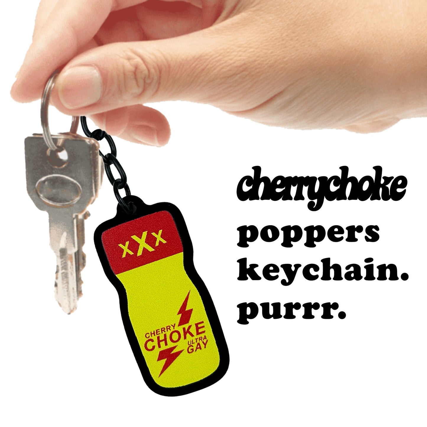 Cherrychoke Poppers Keychain