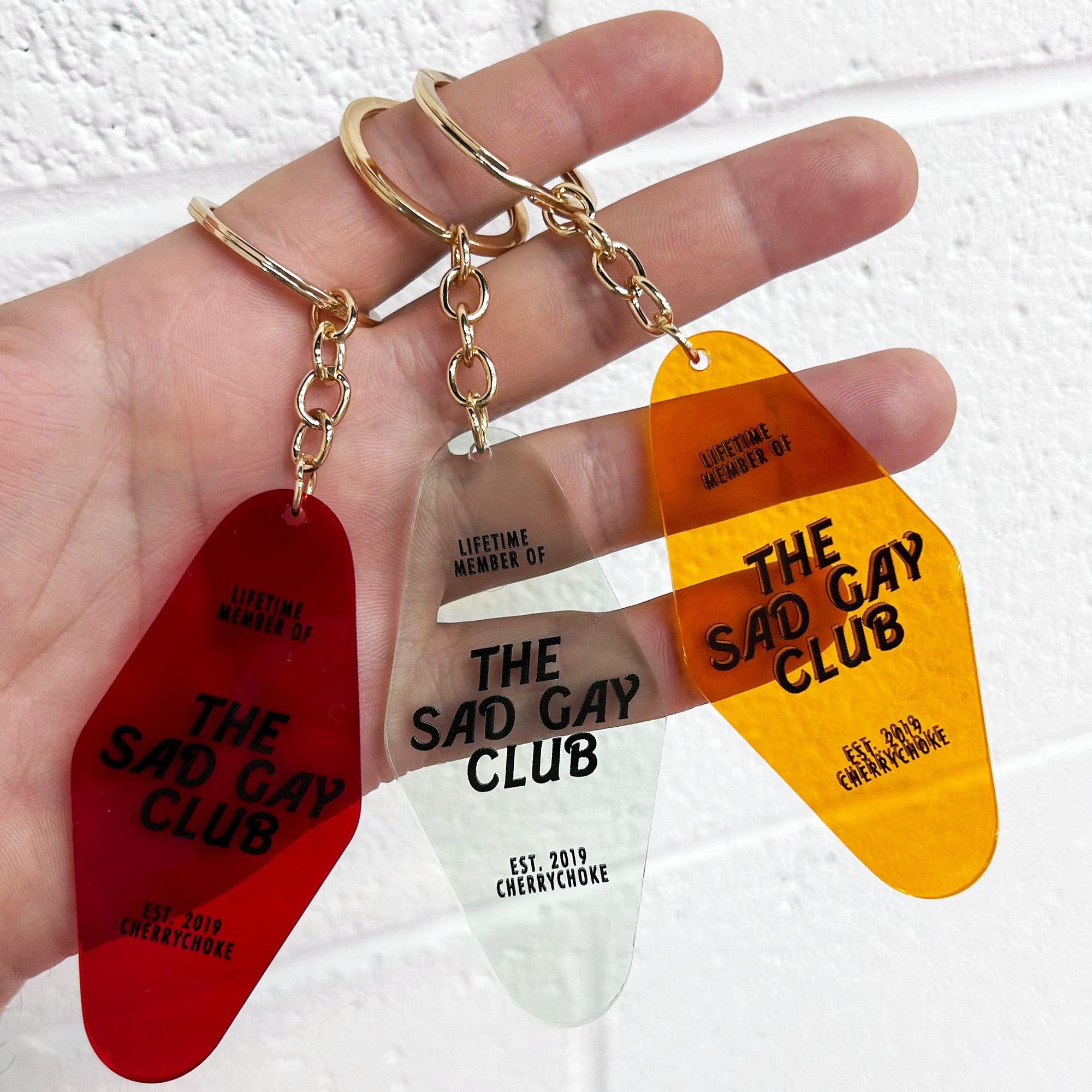 Sad Gay Club Motel Keychain