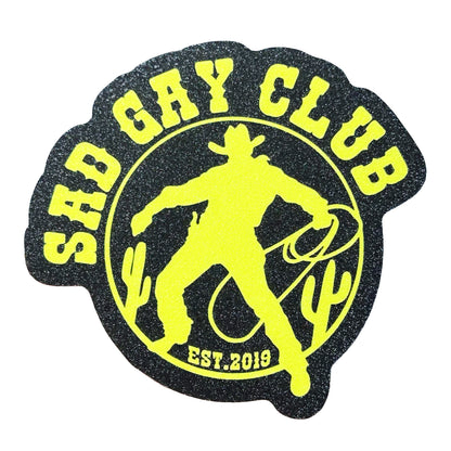Sad Gay Club Cowboy Sand Glitter Sticker
