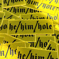 he/him/hole Sticker
