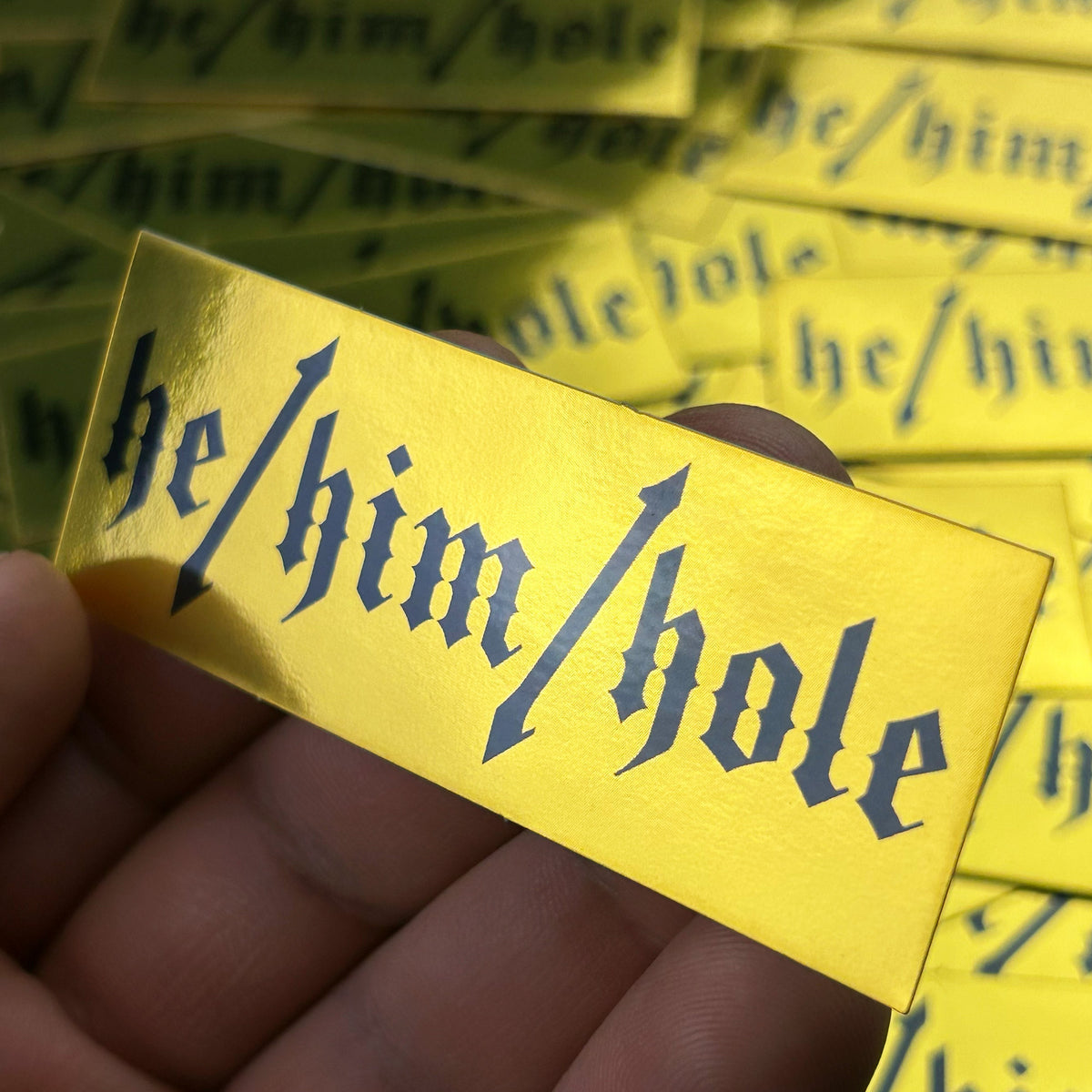 he/him/hole Sticker