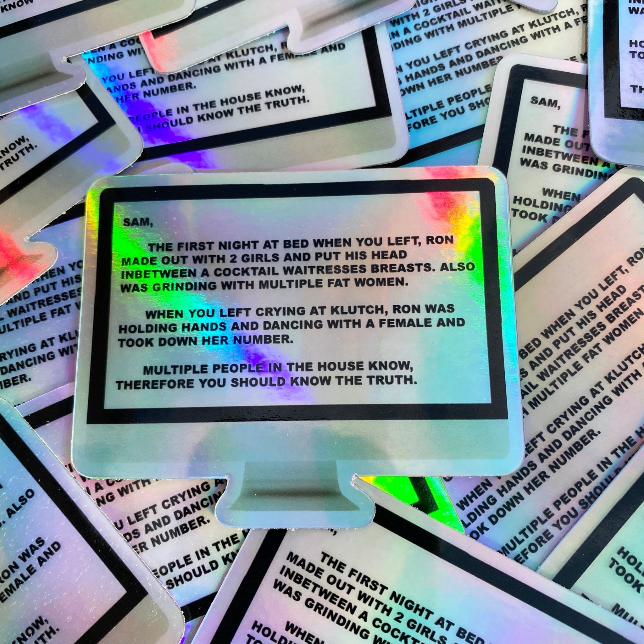 Jersey Shore Letter Sticker - CHERRYCHOKE