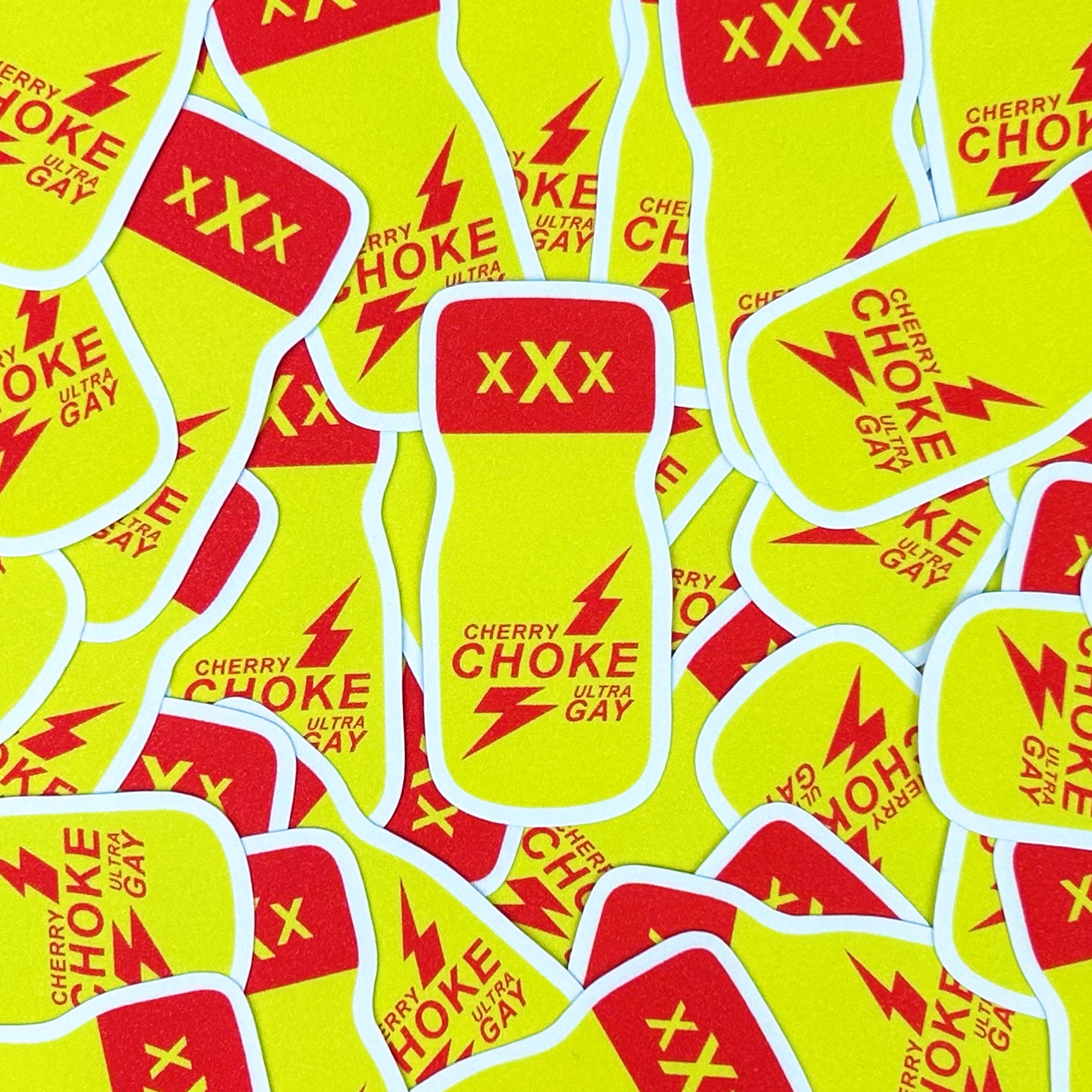 Cherrychoke Poppers Sand Glitter Sticker