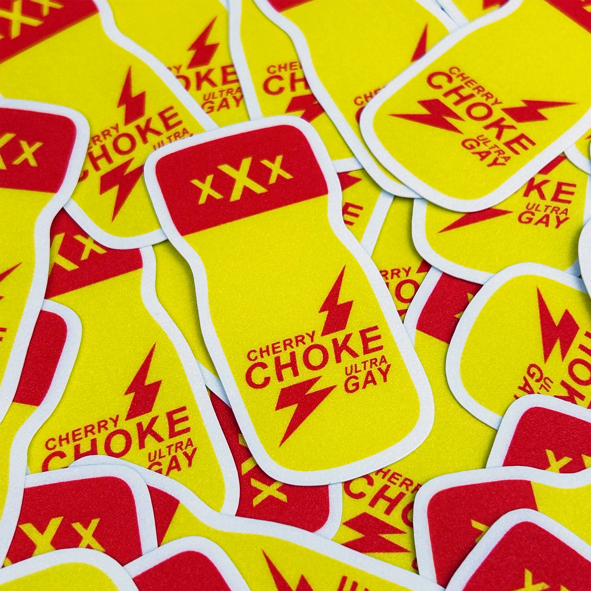 Cherrychoke Poppers Sand Glitter Sticker
