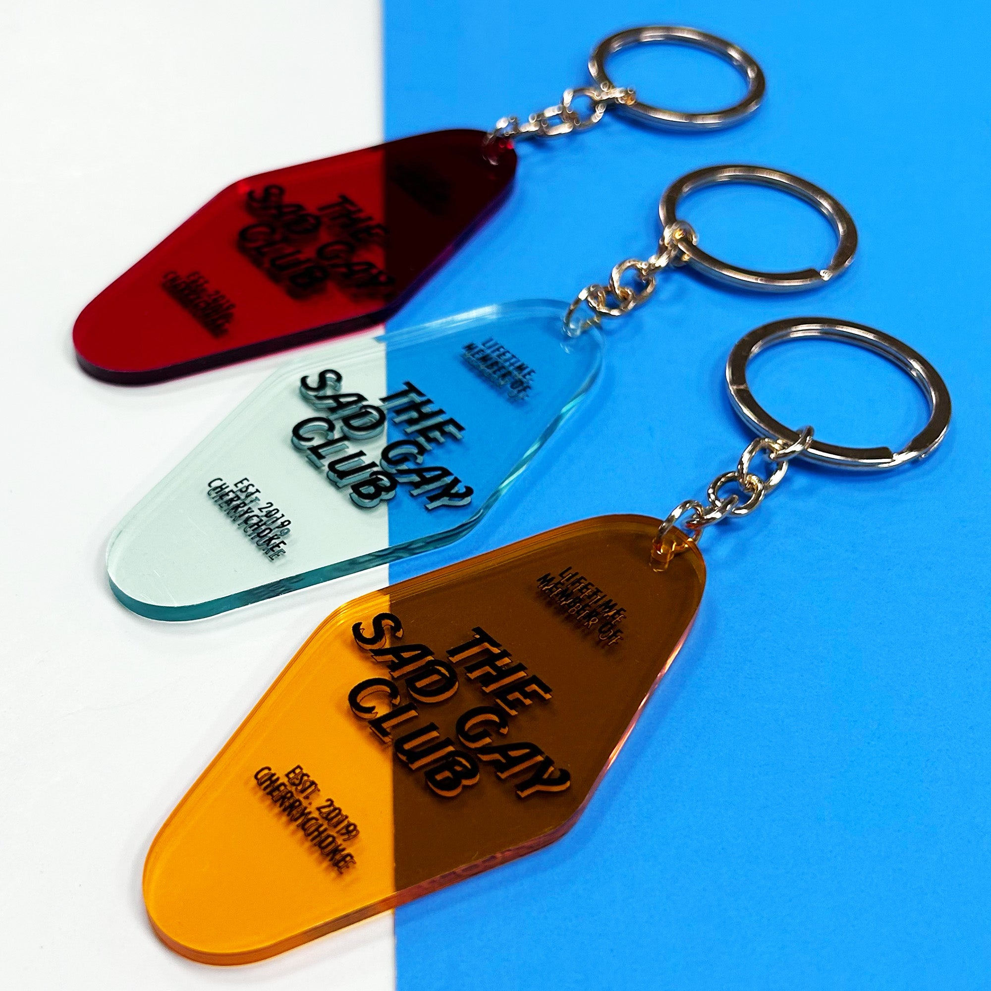 Sad Gay Club Motel Keychain