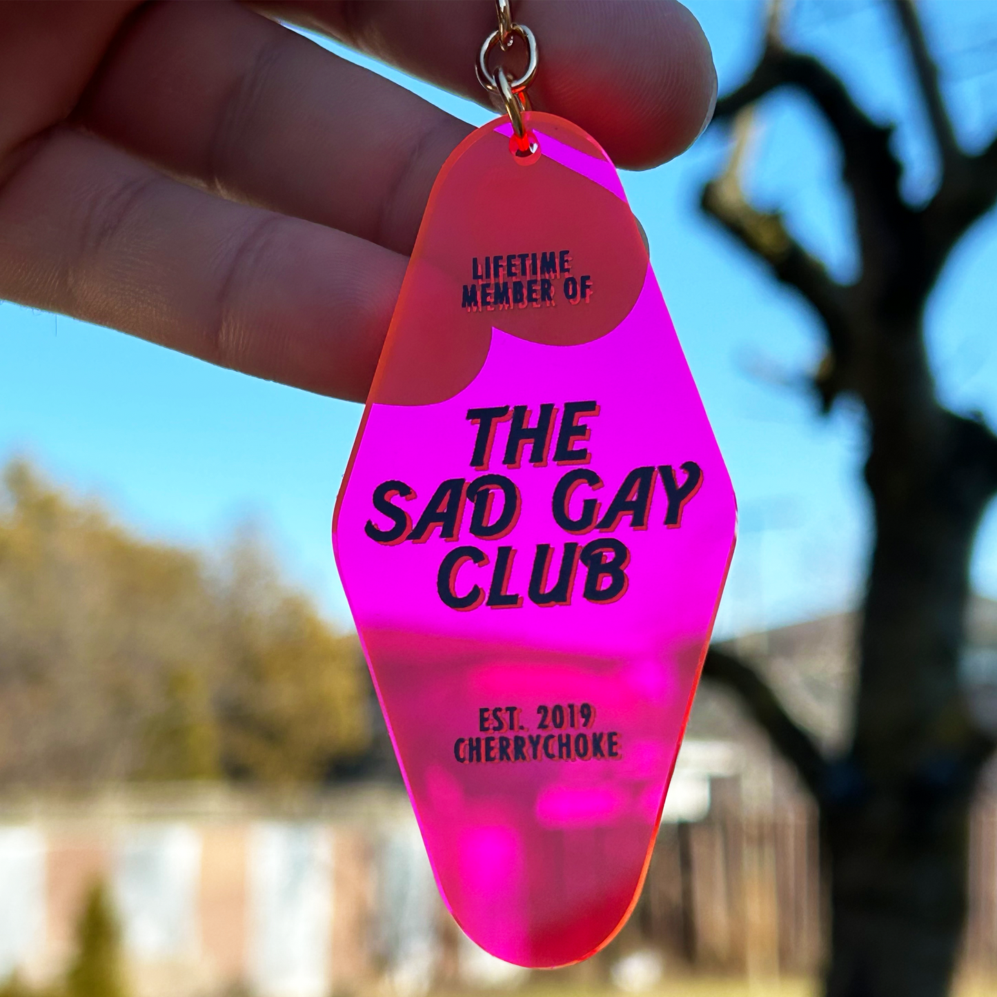 Sad Gay Club Motel Keychain