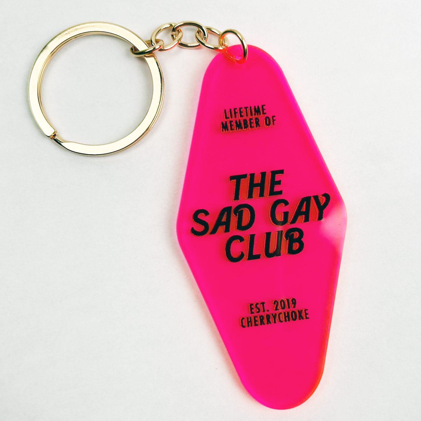 Sad Gay Club Motel Keychain