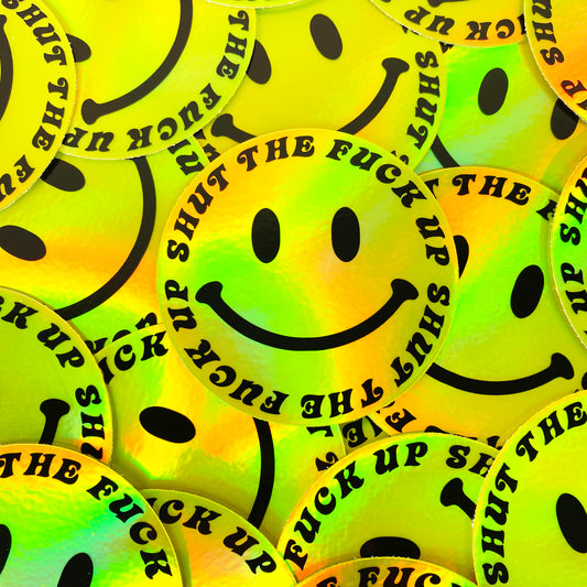 STFU Smiley Sticker